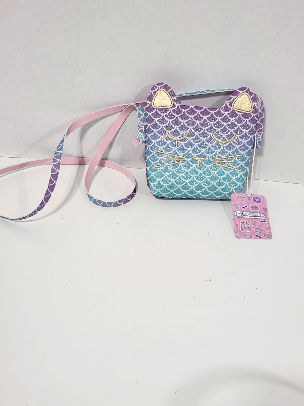 Mizuki Mermaid Cat Crossbody Bag - Purple, Blue & Pink